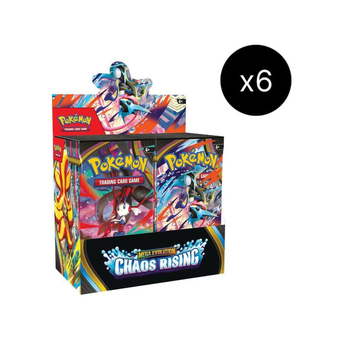 Pokémon TCG Chaos Rising Booster Box Case ME04 – Chaos Rising Expansion Set, Trading Card Game Sealed Case of Booster Boxes