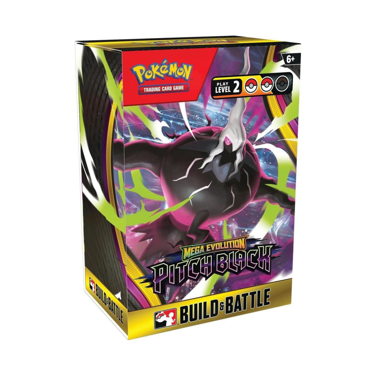 Pokémon Mega Evolution ME05 Pitch Black Build & Battle Box with 4 Booster Packs, 40-Card Deck & Promo Card