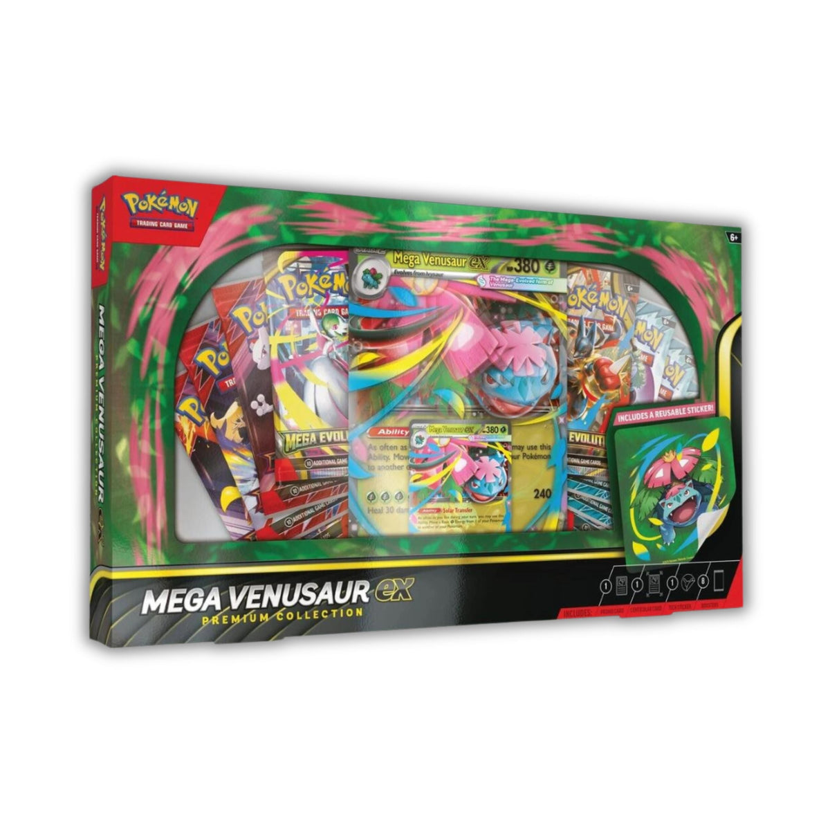 Pokemon Mega Venusaur ex Premium Collection – 8 Booster Packs – Collectible Card Game Set