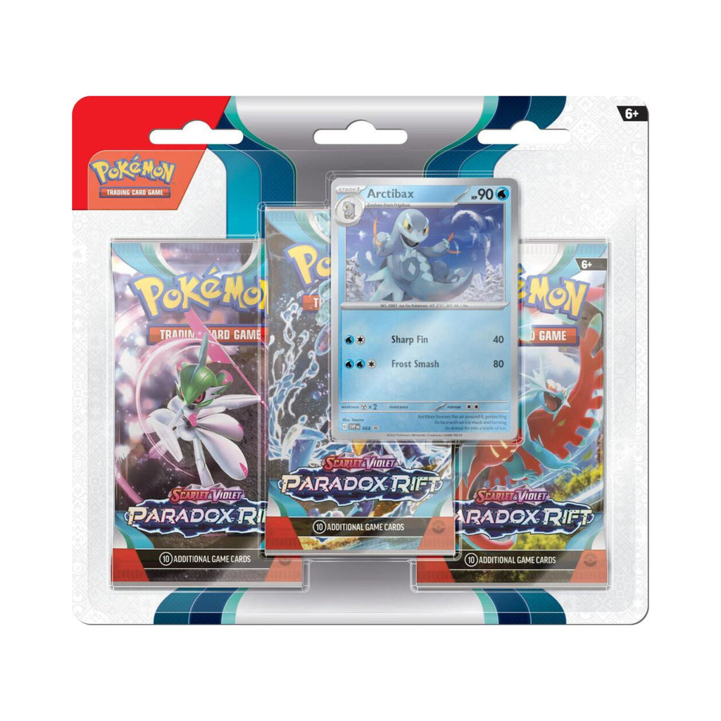 Pokemon TCG Scarlet and Violet Paradox Rift 3 Pack Blister Arctibax Trading Card Game