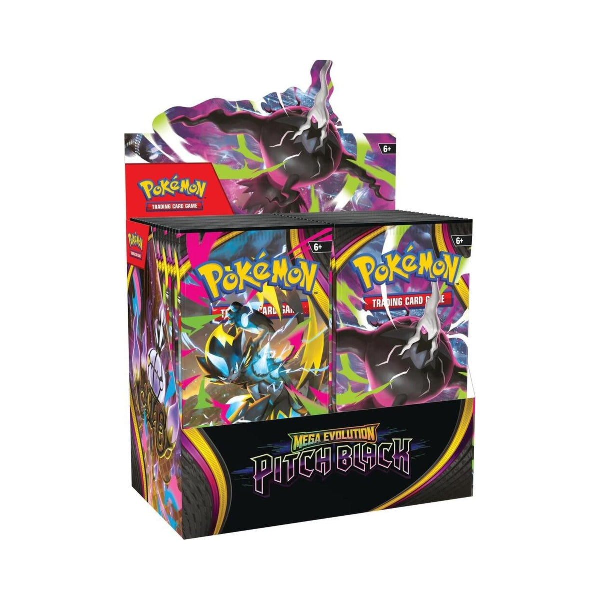 Pokémon TCG Pitch Black Booster Box ME05 – 36 Booster Packs, 10 Cards Each, Mega Darkrai ex, Zeraora ex, Chandelure ex, Collectible Trading Card Game