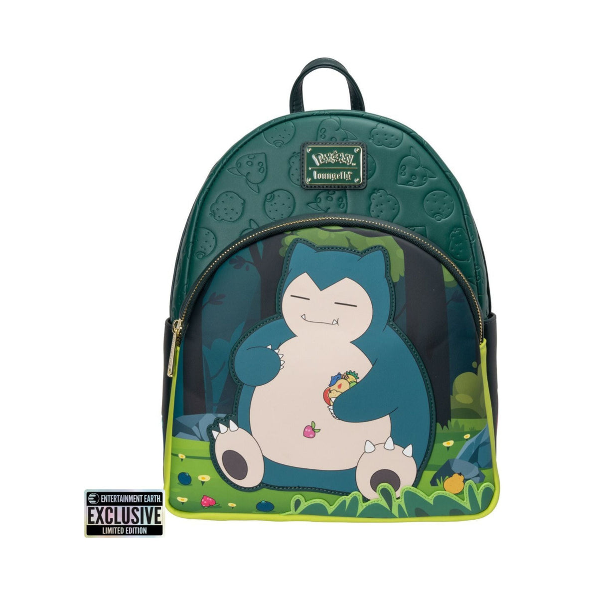 Pokemon Snorlax Midsize Backpack Entertainment Earth Exclusive by Loungefly, Faux Leather Backpack with Adjustable Straps, Limited Edition Pokemon