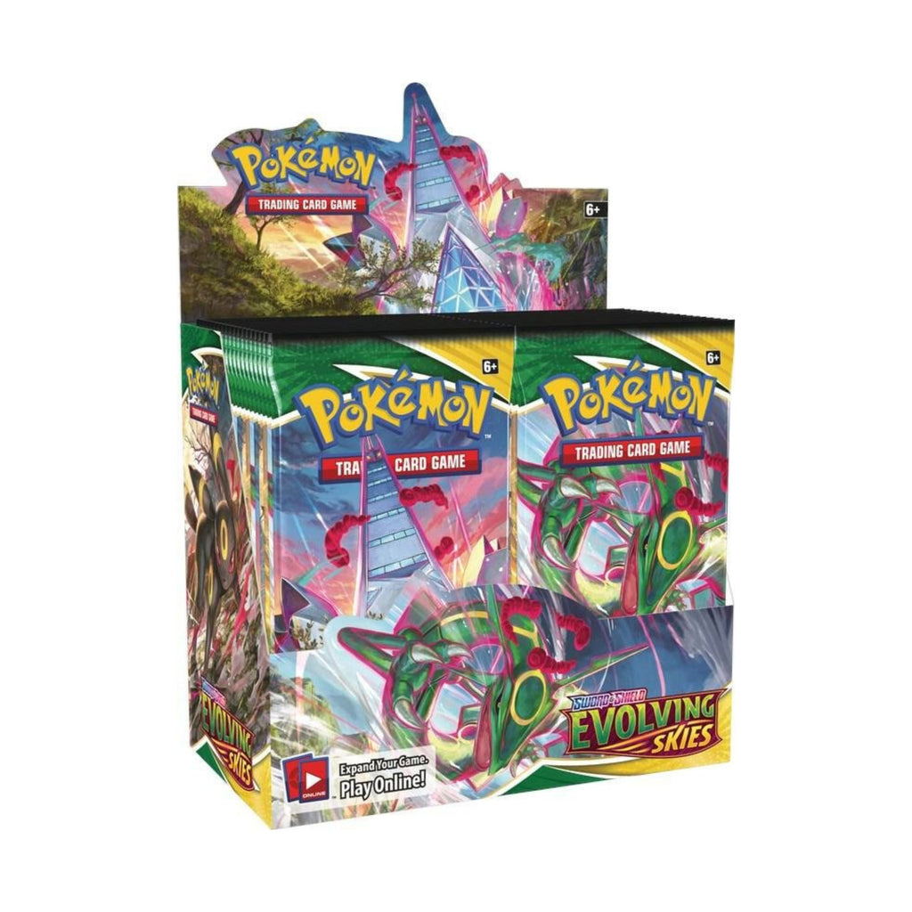 Pokémon TCG Sword & Shield Evolving Skies Booster Box – 36 Sealed Pokémon Card Packs – Collectible Card Game – Pokémon Cards Box for Battle Decks
