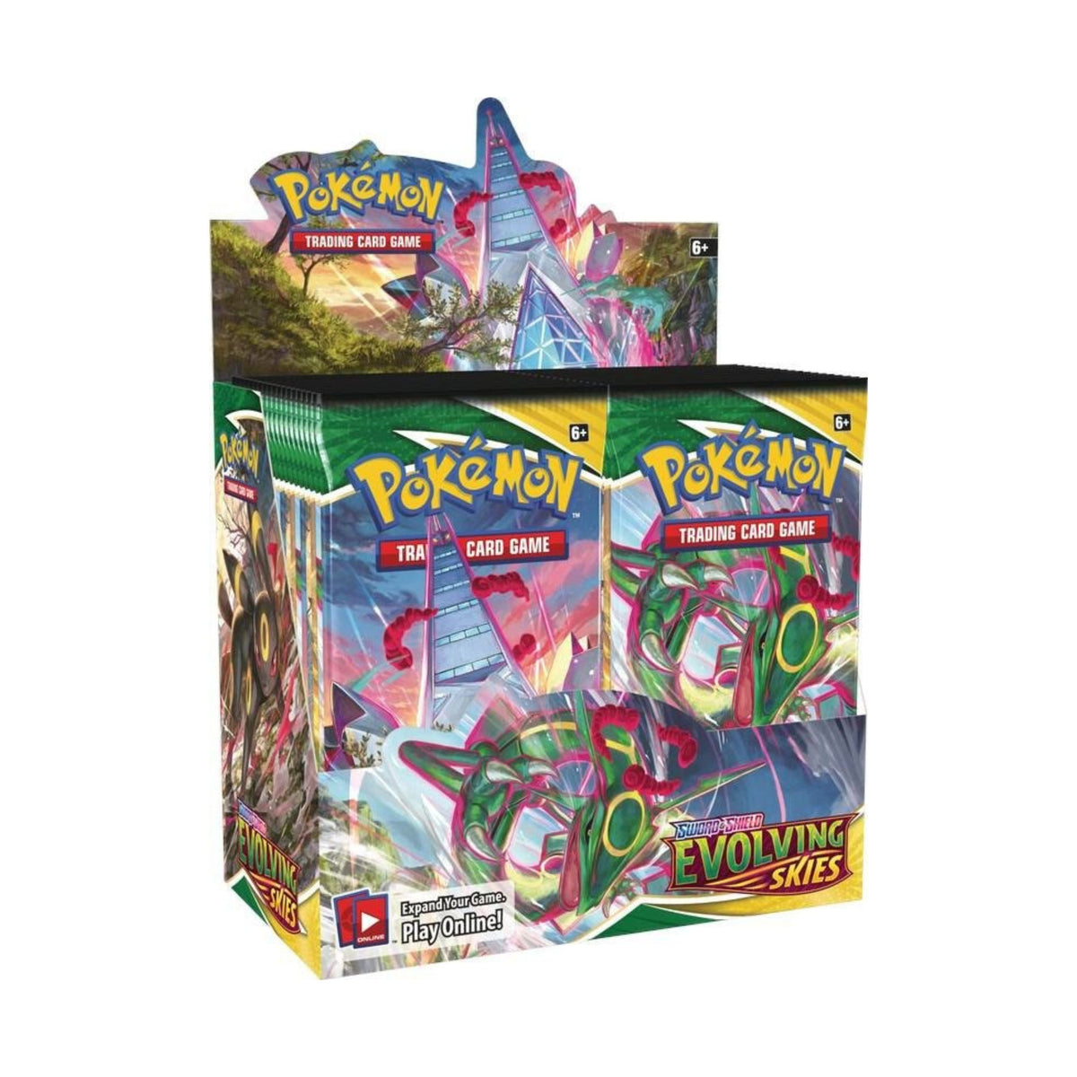 Pokémon TCG Sword & Shield Evolving Skies Booster Box – 36 Sealed Pokémon Card Packs – Collectible Card Game – Pokémon Cards Box for Battle Decks