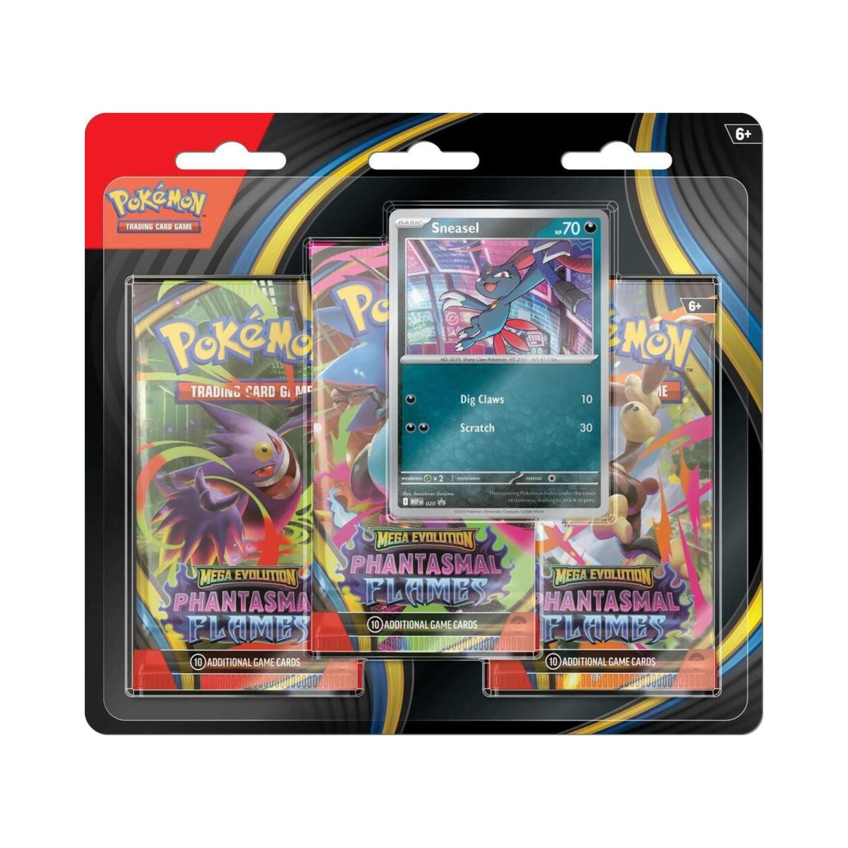 Pokemon TCG Phantasmal Flames 3 Pack Blister Sneasel with Yanmega Promo Card