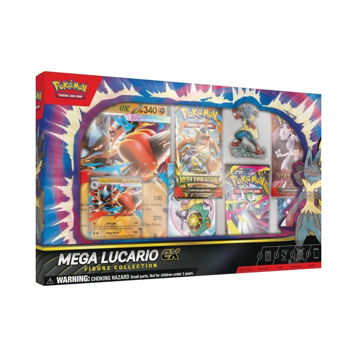 Pokemon TCG Mega Lucario Ex Premium Figure Collection with Promo Cards and Figure