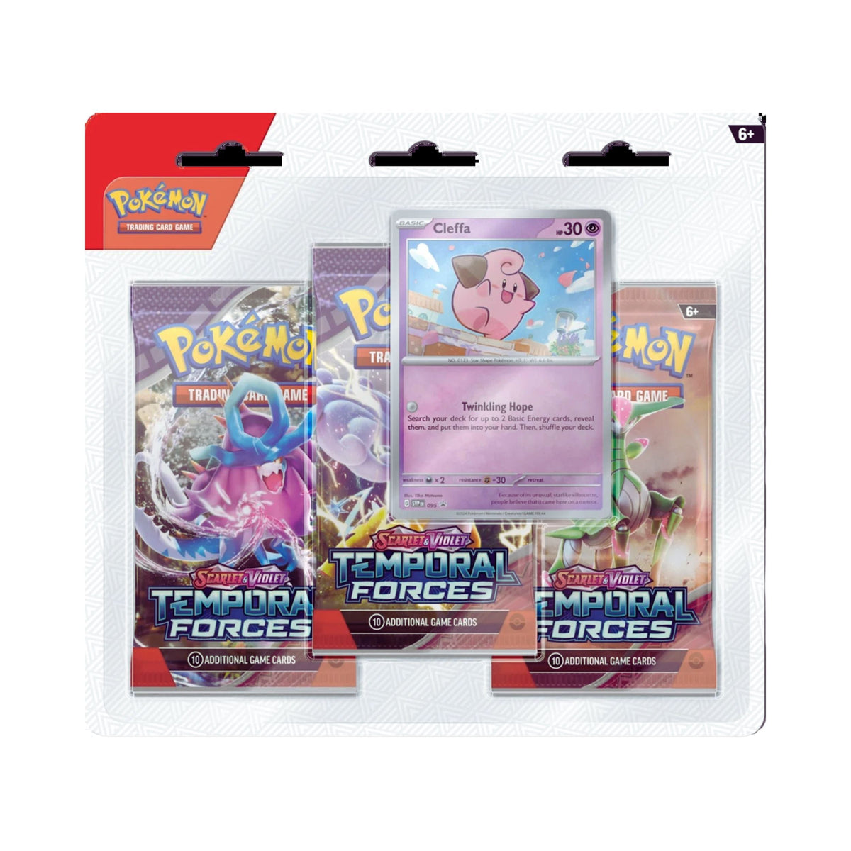 Pokemon TCG Scarlet & Violet Temporal Forces 3-Pack Blister Pack Trading Cards Set