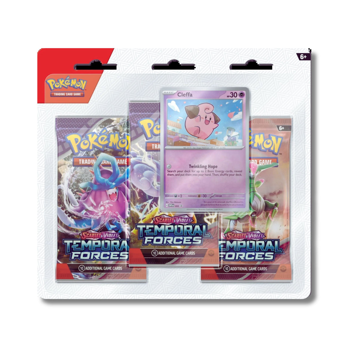 Pokemon TCG Scarlet & Violet Temporal Forces 3-Pack Blister Pack Trading Cards Set