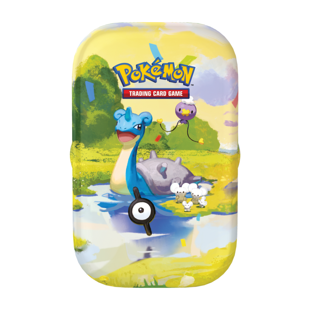 Pokémon TCG 30th Celebration Mini Tin Lapras – 2 Booster Packs, Sticker Sheet, Collectible Pokémon Art Card & Pokémon TCG Live Code Card