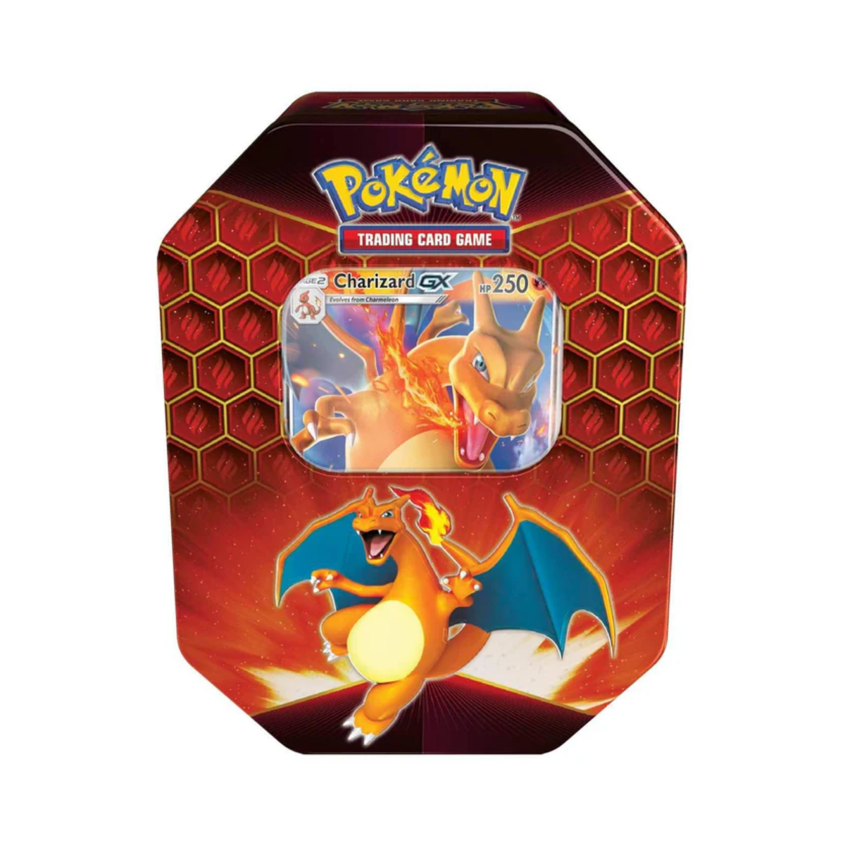 Pokemon TCG Hidden Fates Charizard Tin Trading Cards Collectible Card Game Set