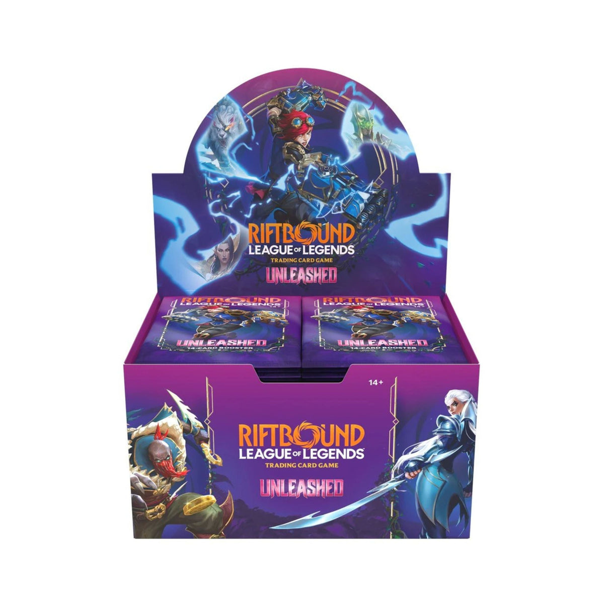 Riftbound: League of Legends TCG Unleashed Booster Box – 24 Packs, 14 Cards Each, 220+ Cards, 30+ Alt-Arts, New Champions & Mechanics for Deck