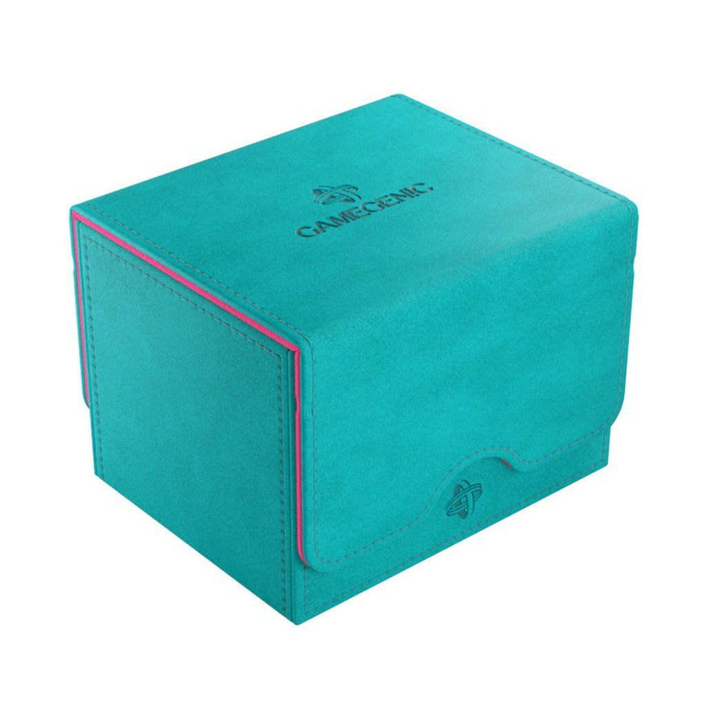 Gamegenic Sidekick 100+ XL Teal/Pink Card Deck Box, Extra Large Convertible Card Holder for 100 Double-Sleeved Cards, Commander Deck Storage