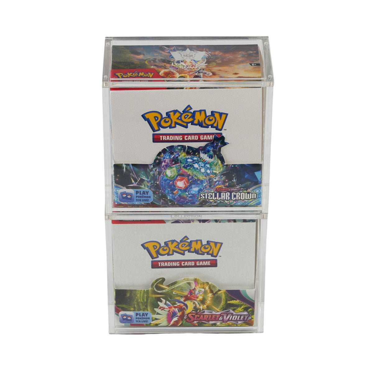 Pokémon Booster Box Acrylic Display Case – Stackable Clear Acrylic Protector with Magnetic Lid, UV Protection, Dust & Moisture Resistant for