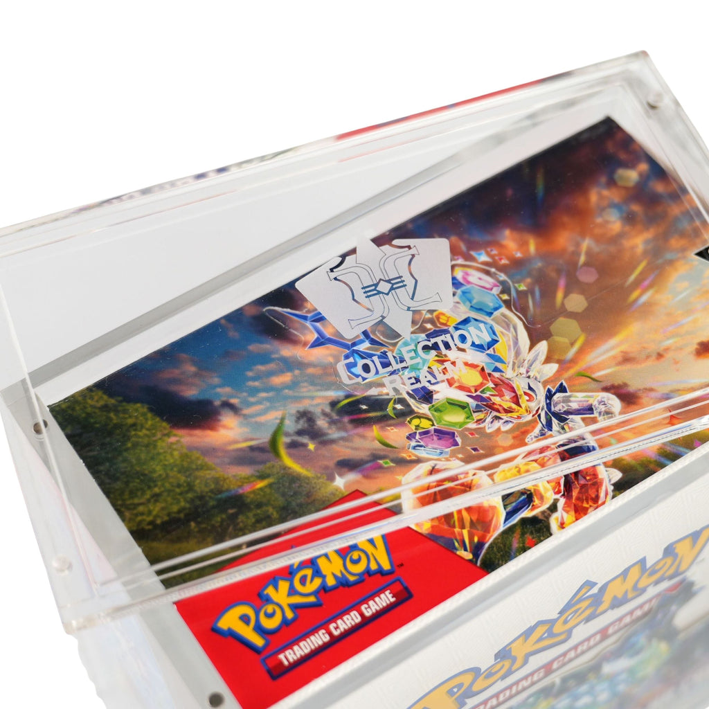Pokémon Booster Box Acrylic Display Case – Stackable Clear Acrylic Protector with Magnetic Lid, UV Protection, Dust & Moisture Resistant for