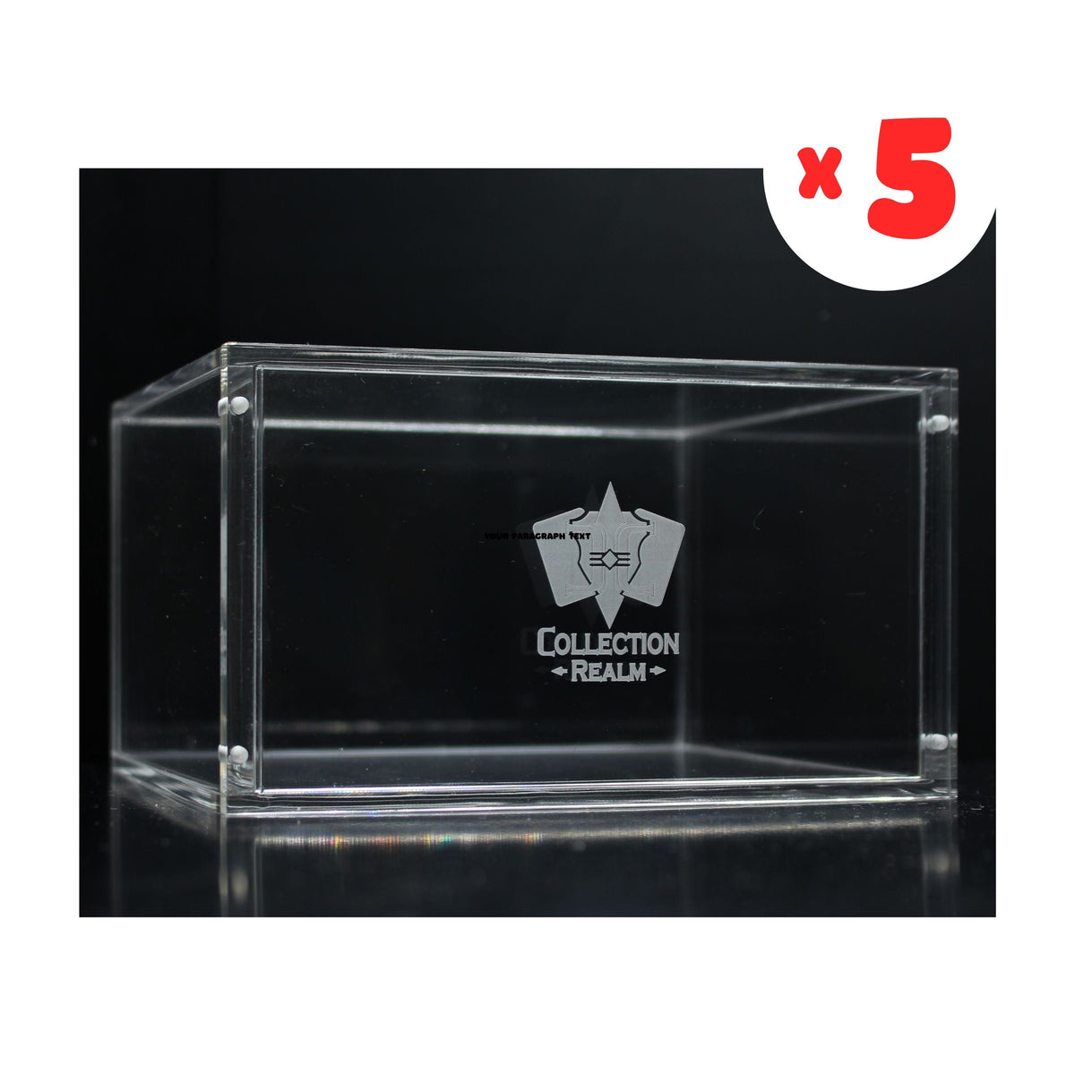 Pokémon Booster Box Acrylic Display Case – Stackable Clear Acrylic Protector with Magnetic Lid, UV Protection, Dust & Moisture Resistant for