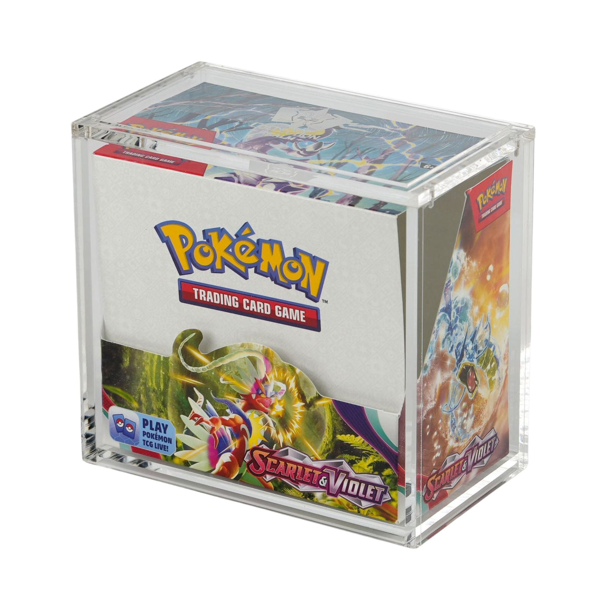 Pokémon Booster Box Acrylic Display Case – Stackable Clear Acrylic Protector with Magnetic Lid, UV Protection, Dust & Moisture Resistant for