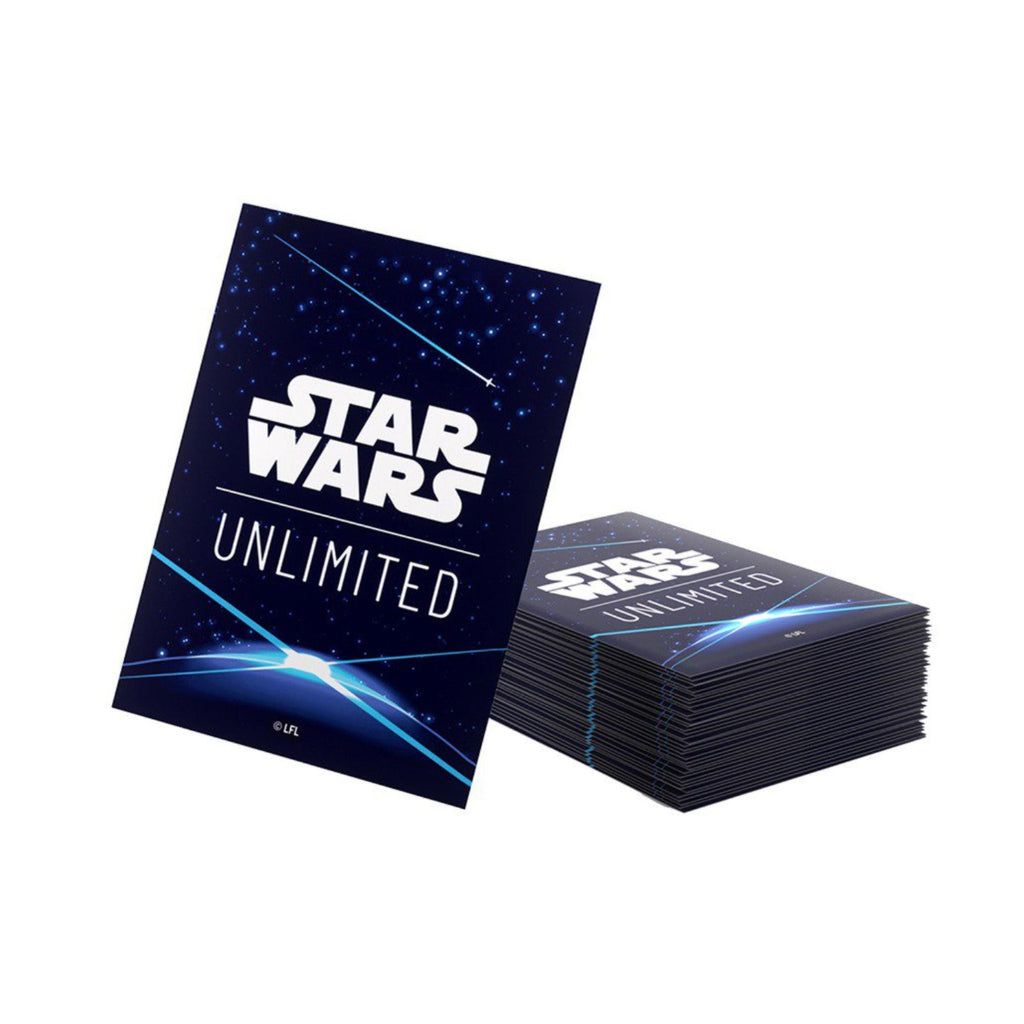 Star Wars: Unlimited Art Sleeves Cardback Blue, 60 Matte Card Sleeves with 1 Clear Leader Sleeve, Standard Size Trading Card Sleeves for TCG & LCG