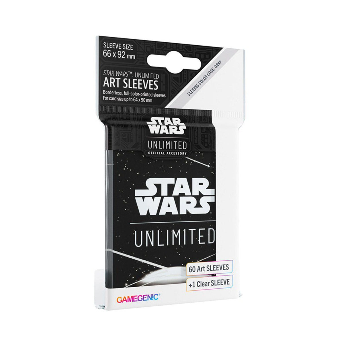 Star Wars Unlimited Art Card Sleeves, Card Back White, 60 Standard Size Sleeves with 1 Clear Leader Sleeve, Durable Printed Card Protectors for TCG