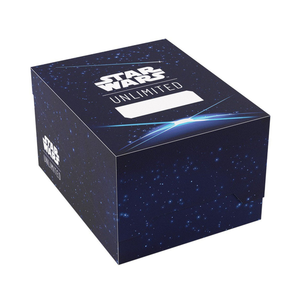 Star Wars Unlimited Twin Suns Soft Crate Card Back Blue, Officially Licensed Deck Box with Token Box and 2 Slide Card Cases, Holds Double-Sleeved