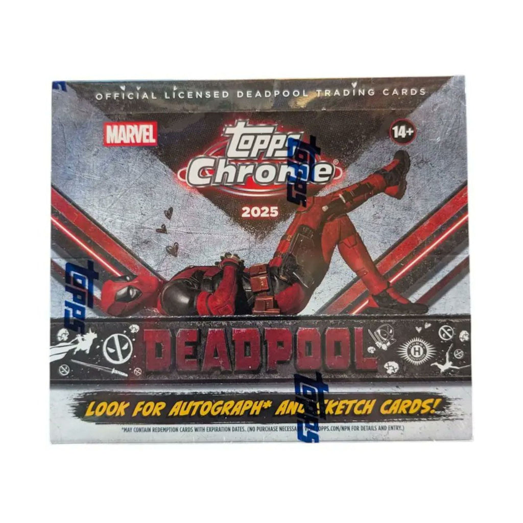 Topps Chrome 2025 Marvel Deadpool Hobby Box Trading Cards Collectible Card Game Packs