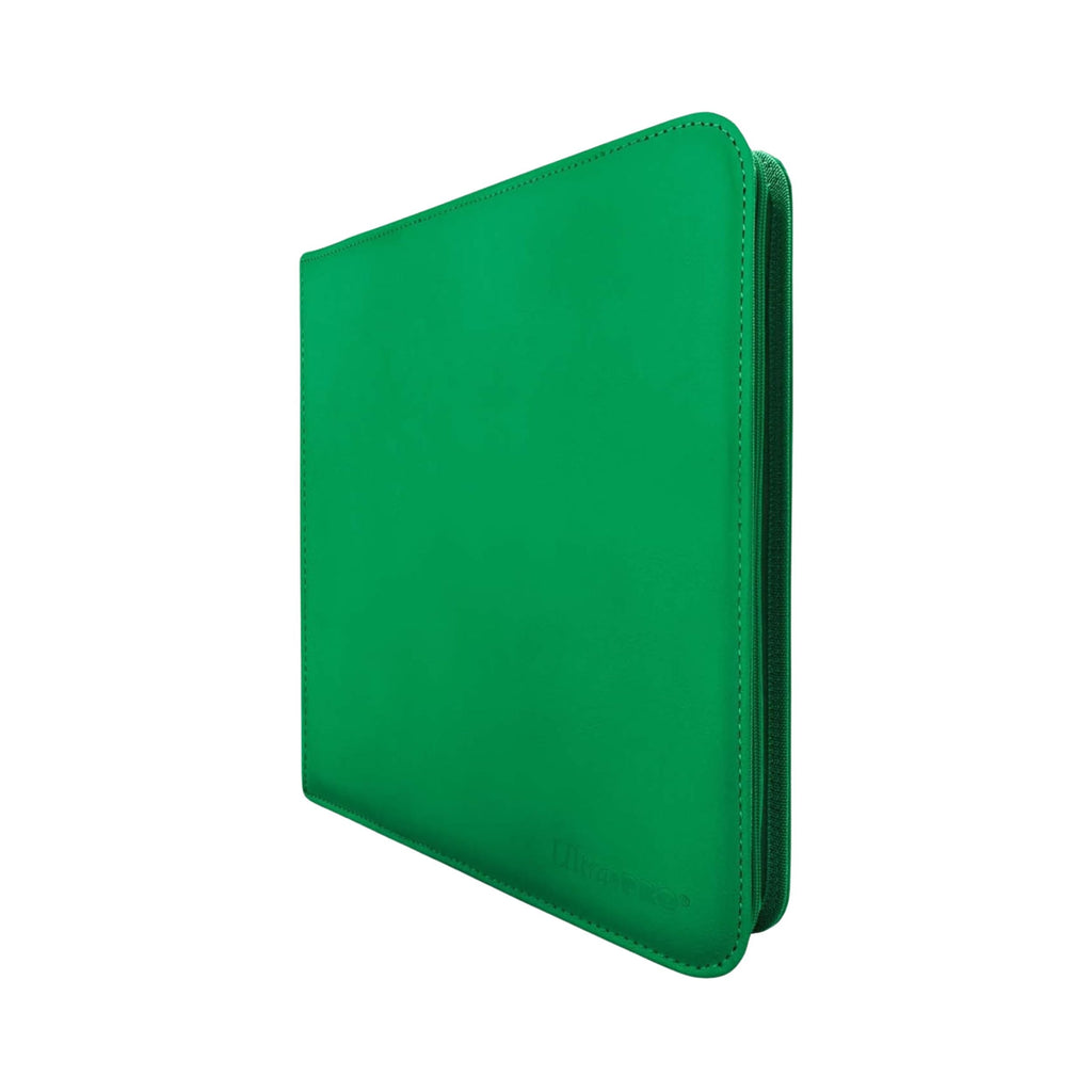 Ultra Pro 12-Pocket Zippered PRO-Binder – Green | Holds 480 Cards | Side-Loading Pockets | Acid-Free & Non-PVC | Trading Card Storage Album