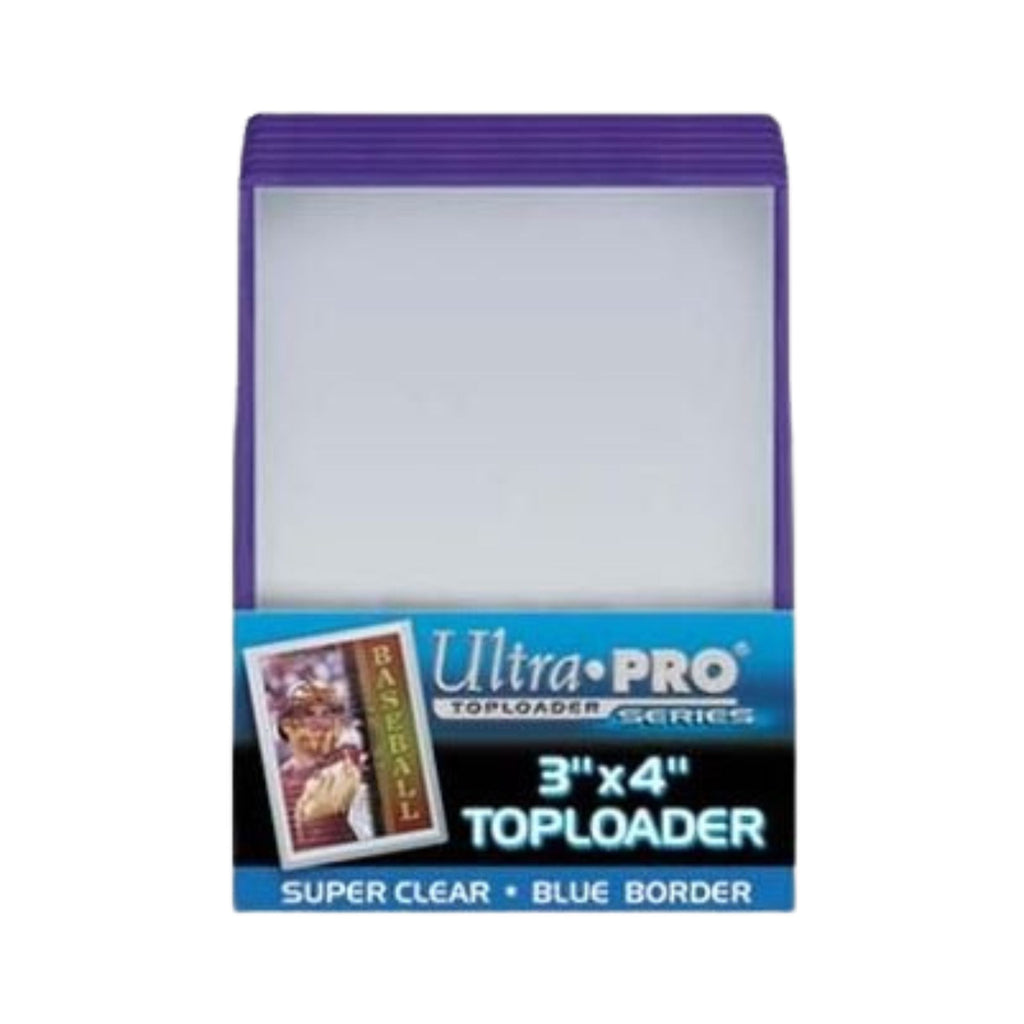Ultra Pro Standard 3" x 4" Top Loader – Blue Super Clear Card Holder with Colored Border