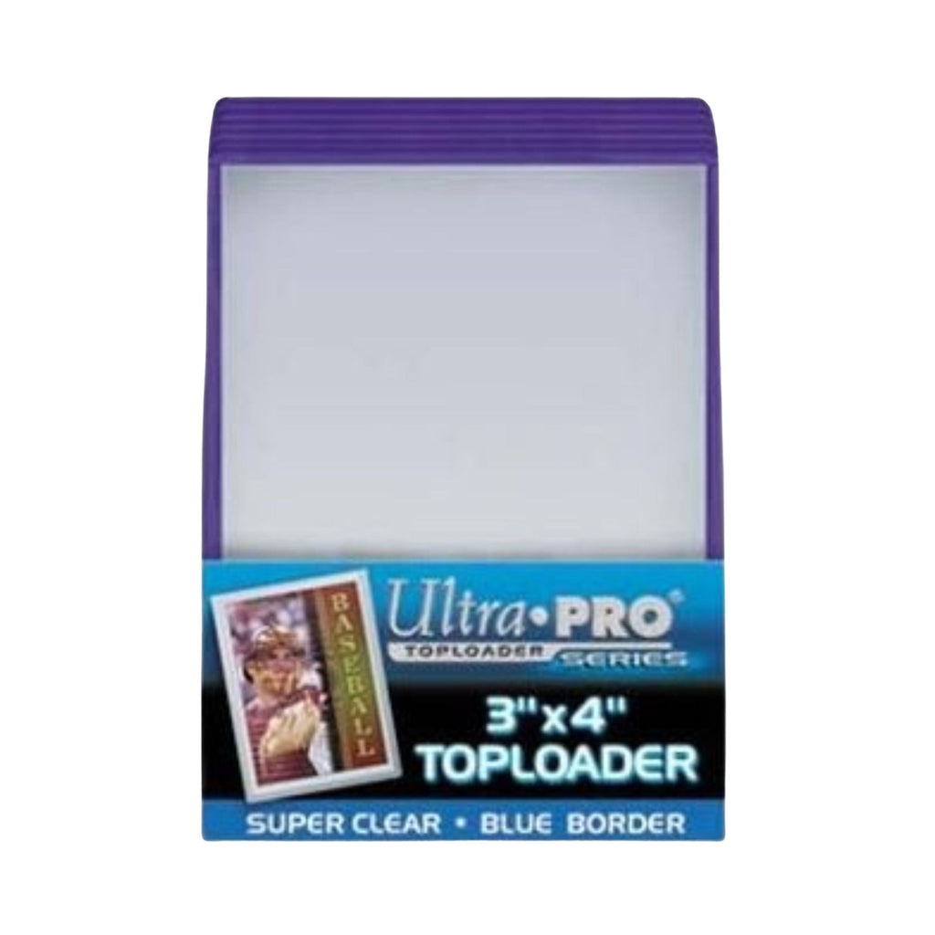Ultra Pro Standard 3" x 4" Top Loader – Blue Super Clear Card Holder with Colored Border