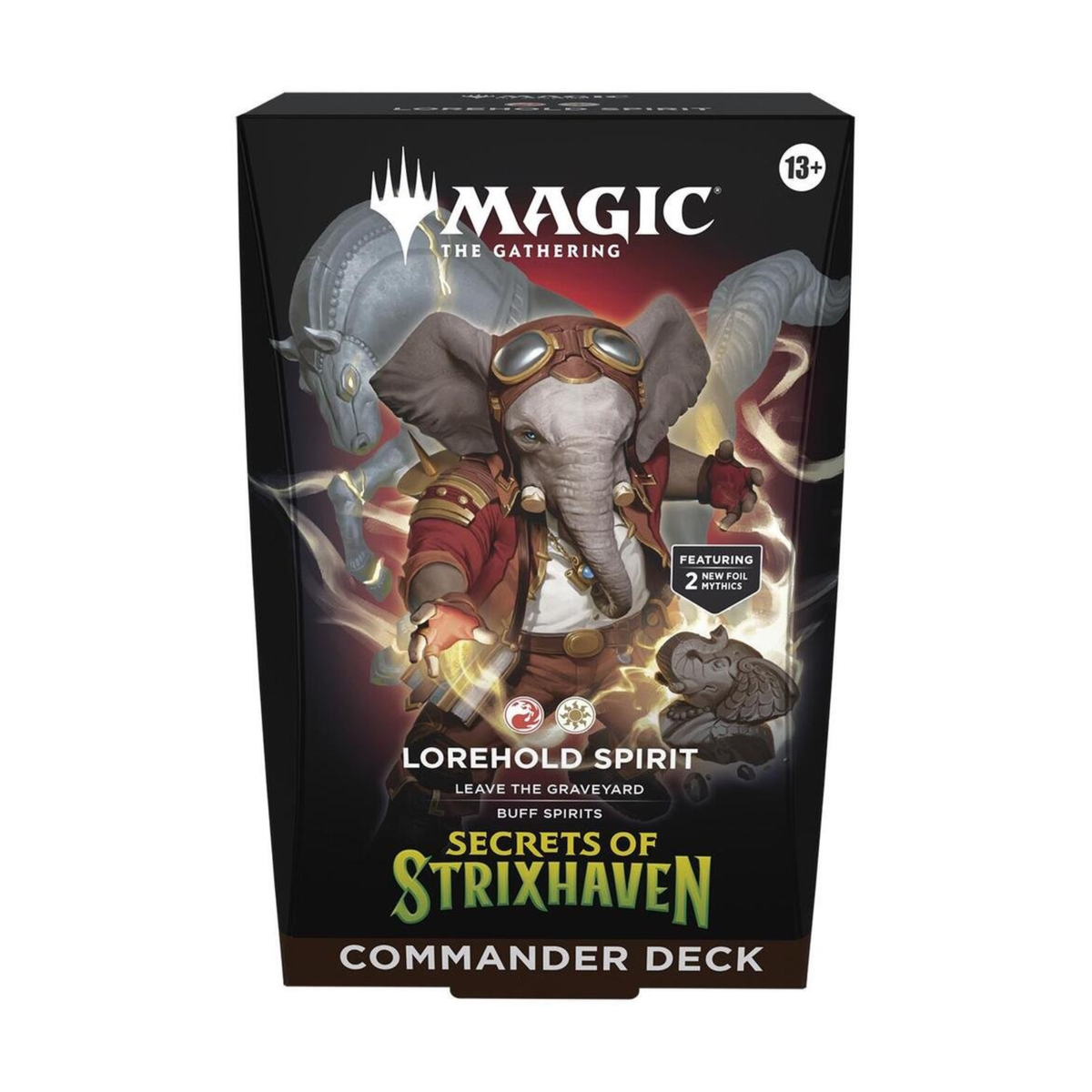 MTG Secrets of Strixhaven Lorehold Spirit Commander Deck – 100-Card Ready-to-Play Magic Deck with Foil Mythic Legendary Cards, New Commander Cards &