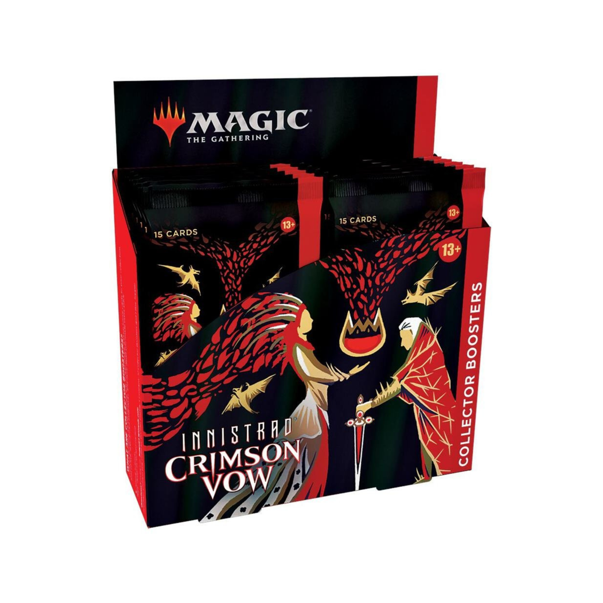 Magic: The Gathering TCG Innistrad: Crimson Vow - Collector Booster Display MTG Expansion with Vampires, Showcase Cards & Foil Rares
