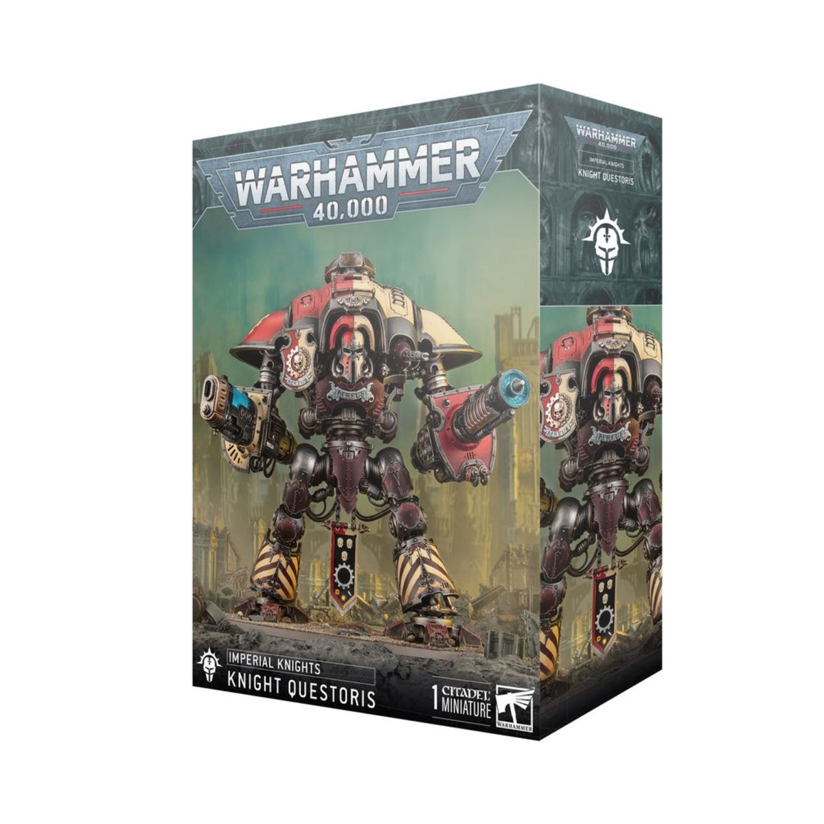 Warhammer 40K Imperial Knights Knight Questoris Model Kit – Multipart Plastic War Machine Figure with 6 Build Configurations for Warhammer 40,000