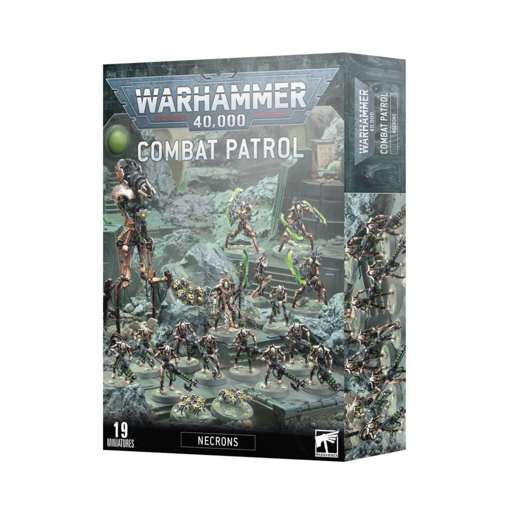 Warhammer 40K Combat Patrol Necrons Army Box Set – Games Workshop Warhammer 40,000 Miniatures Kit Featuring Necron Warriors, Canoptek Constructs &