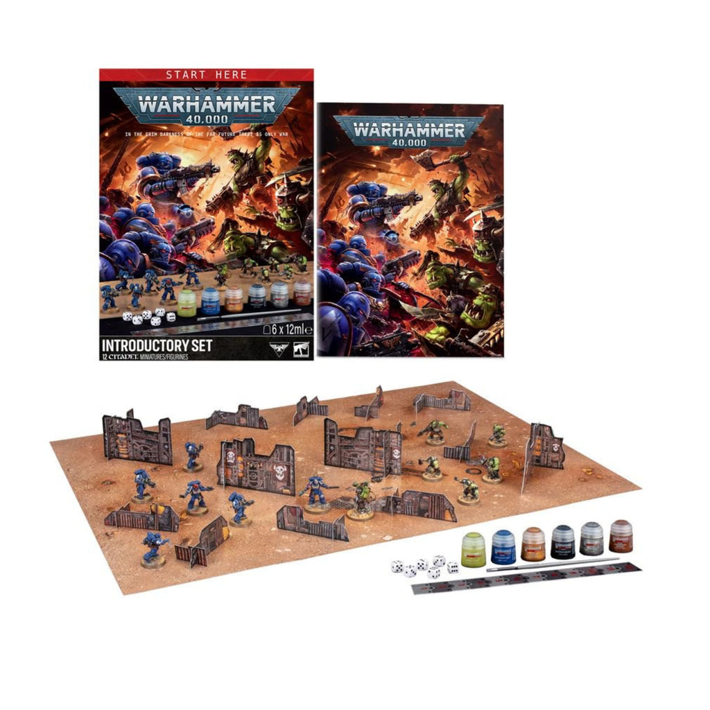 Warhammer 40,000 Introductory Set with 12 Citadel Miniatures, Paints, Hobby Tools & Guides