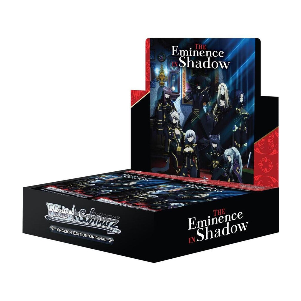 Weiss Schwarz Eminence in Shadow Booster Box – English Edition TCG, Hot-Stamped Sign Cards, Exclusive Limited Edition PR Cards & Playmat