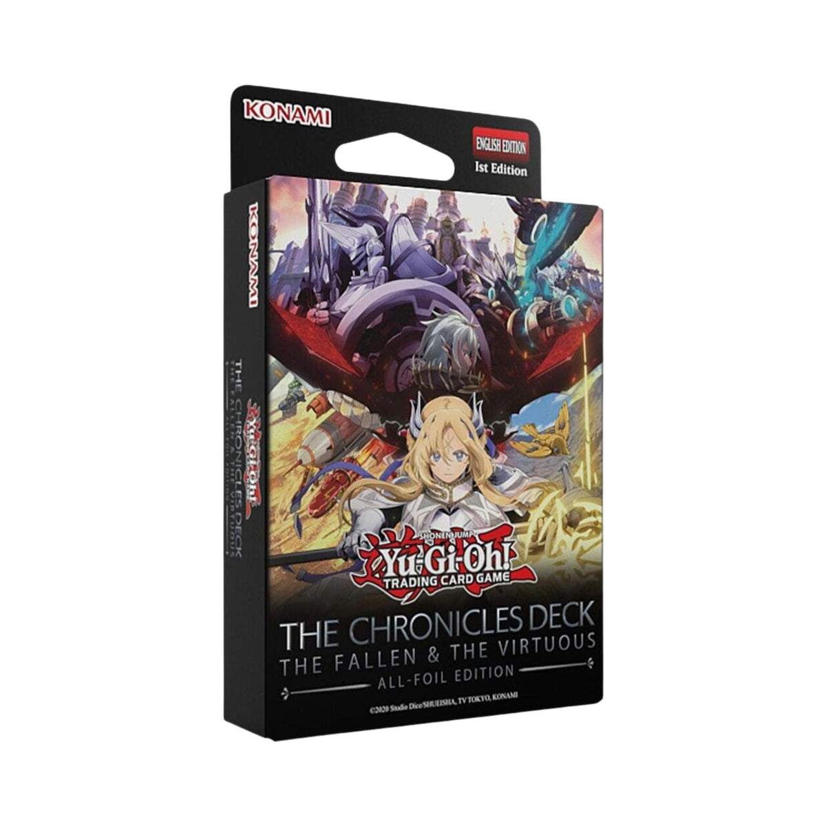 Yu-Gi-Oh TCG The Chronicles Deck: The Fallen & The Virtuous All-Foil Edition – Collectible Card Game Deck, Anime Cards, Trading Cards, Card Display