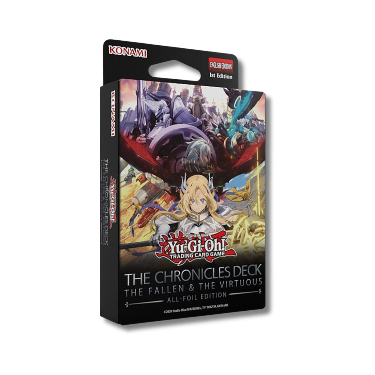 Yu-Gi-Oh TCG The Chronicles Deck: The Fallen & The Virtuous All-Foil Edition – Collectible Card Game Deck, Anime Cards, Trading Cards, Card Display