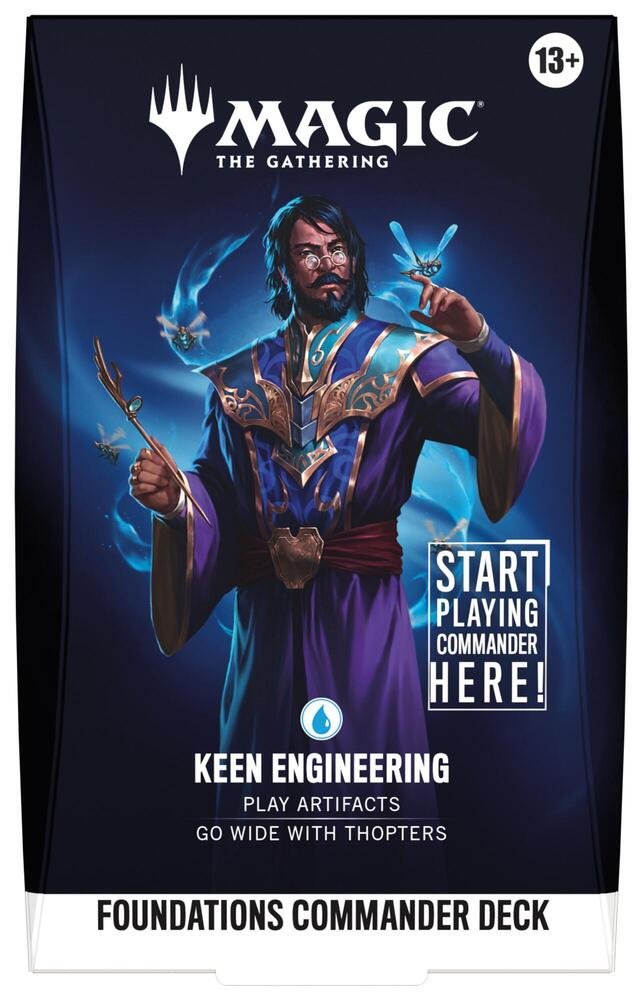 Magic: The Gathering Foundations Commander Deck Keen Engineering FDC – Ready to Play 100-Card MTG Deck with Foil Commander, Tokens & Deck Box