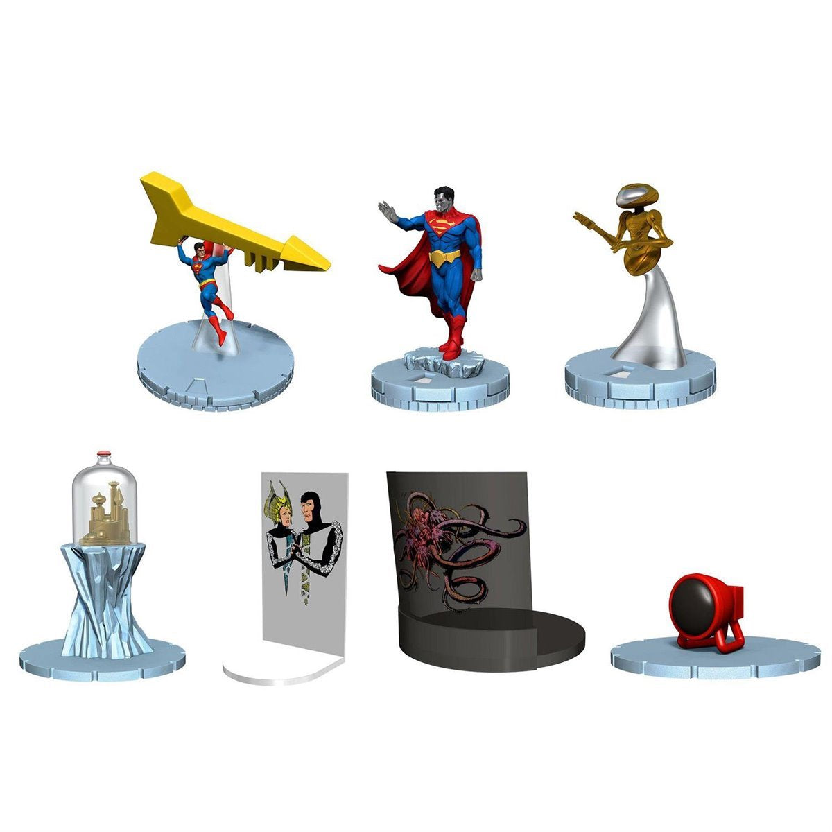 DC HeroClix Iconix Fortress of Solitude Vol 1 Mini-Figure Game Set with Superman, Kelex, Terrain Tiles, Character Cards & Collectible Display