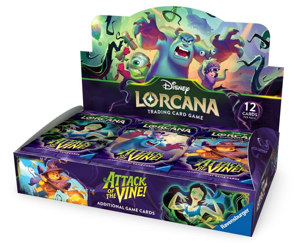 Disney Lorcana Attack of the Vine Booster Box Display