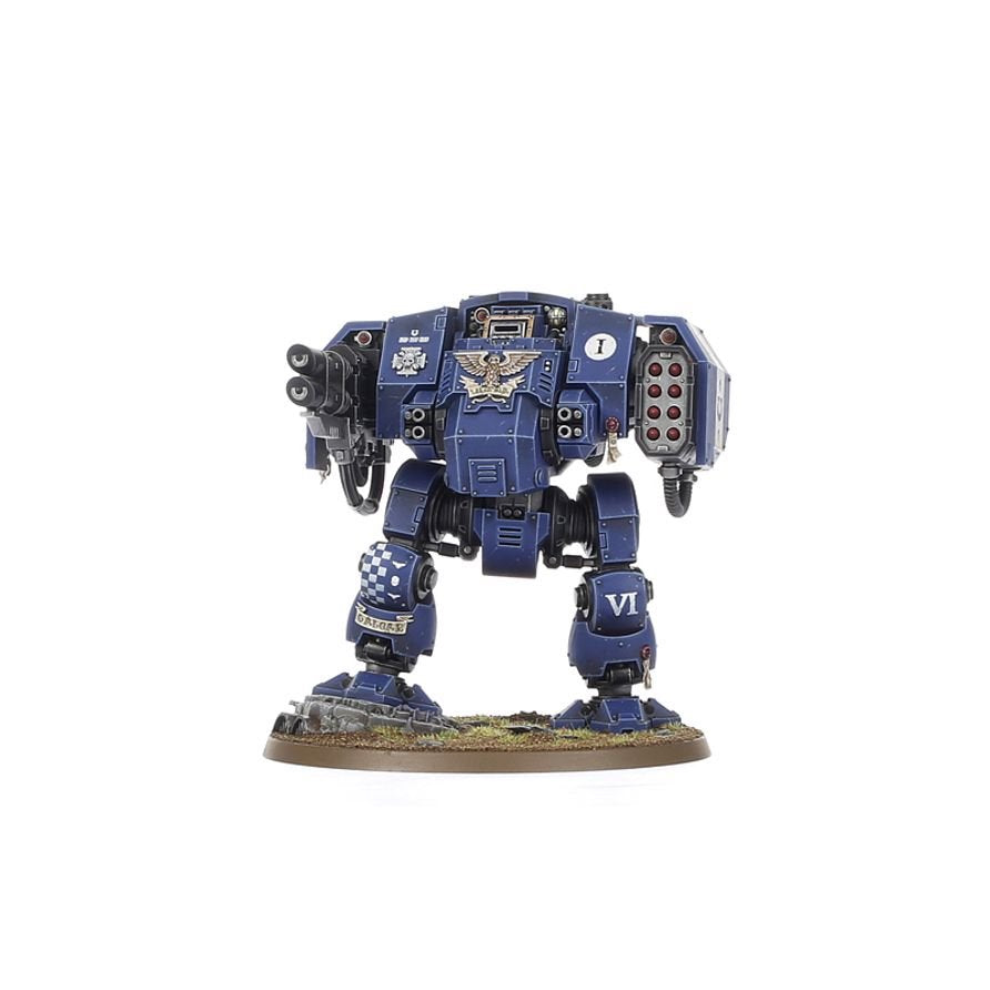 Warhammer 40K Space Marines Ballistus Dreadnought Miniature Model Kit – Heavy Weapons Combat Walker with Lascannons & Missile Launchers – Push-Fit