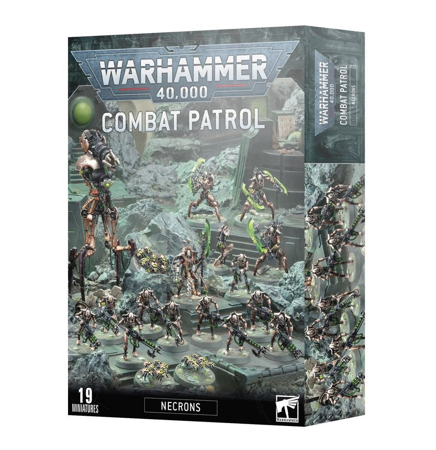 Warhammer 40K Combat Patrol Necrons Army Box Set – Games Workshop Warhammer 40,000 Miniatures Kit Featuring Necron Warriors, Canoptek Constructs &