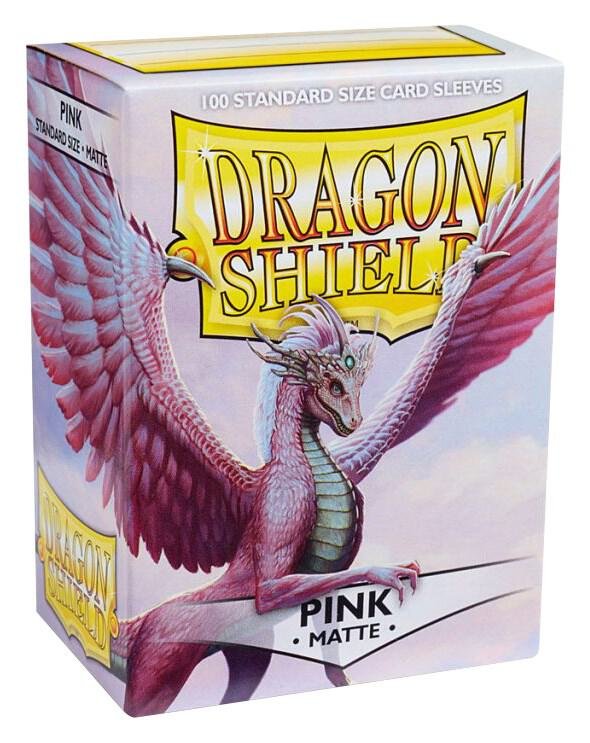 Dragon Shield Card Sleeves Standard Size Matte Pink 100ct Durable TCG Sleeves for Card Games (Preorder)