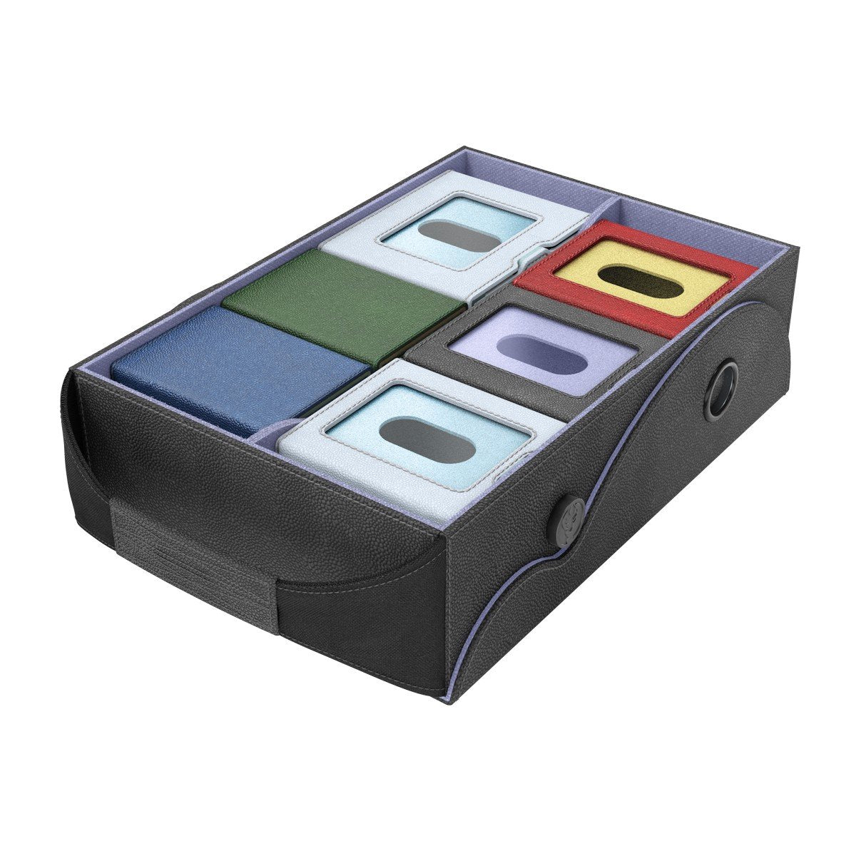 Dragon Shield Dragon Vault Black & Lilac Deck Box Storage Case with Dragon Lock Magnetic System for Trading Card Games, Premium Card Organizer