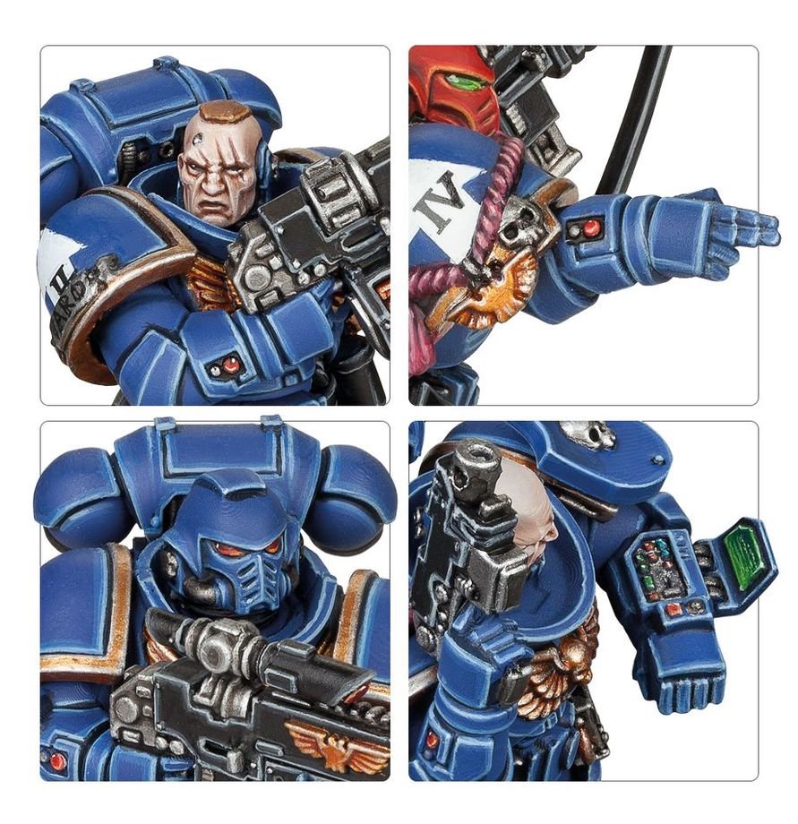 Warhammer 40K Space Marines Primaris Intercessors Squad Miniatures Set – 10 Multi-Part Plastic Figures with Bolt Rifle Options, Mk X Tacticus Armour &