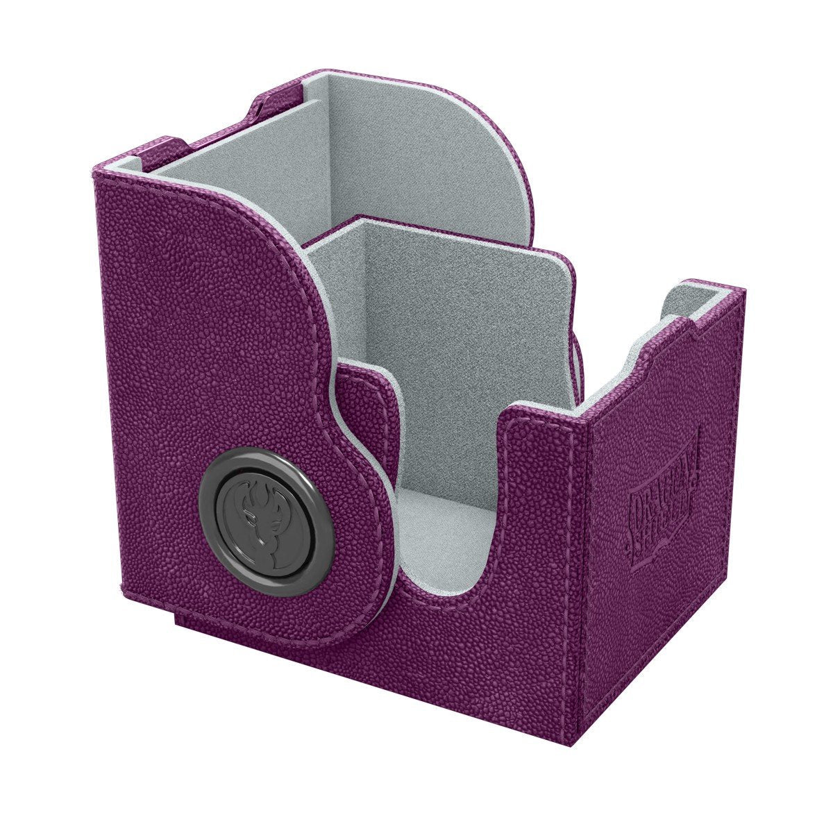 Dragon Shield Dragon Lock System Deck Box 100+ Purple & Frost for Standard Size Trading Cards, Magnetic Deck Case with Display Window Holds 130