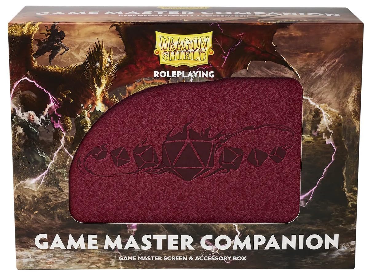 Dragon Shield Role Playing Game Master Companion Blood Red – Compatible with Official DND Spell Cards - 6 Foam Trays with Room for a Total of Over 40