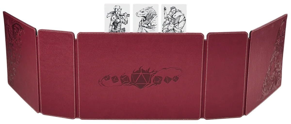Dragon Shield Role Playing Game Master Companion Blood Red – Compatible with Official DND Spell Cards - 6 Foam Trays with Room for a Total of Over 40