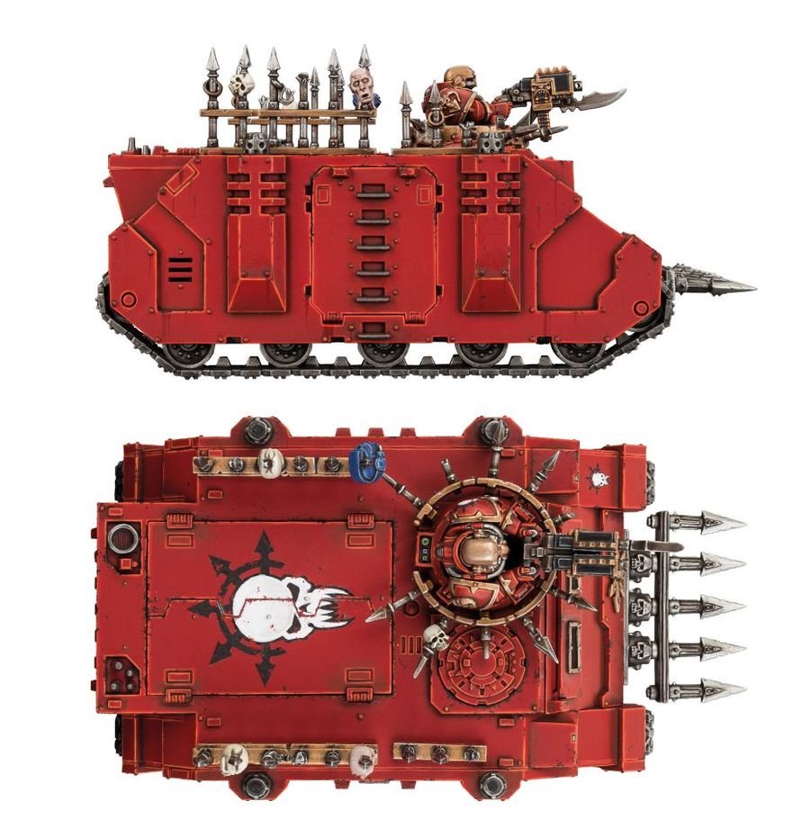 Warhammer 40,000 Chaos Rhino Chaos Space Marines Chaos Rhino Vehicle Kit for Warhammer 40K – Customizable Plastic Transport with Weapon & Cosmetic