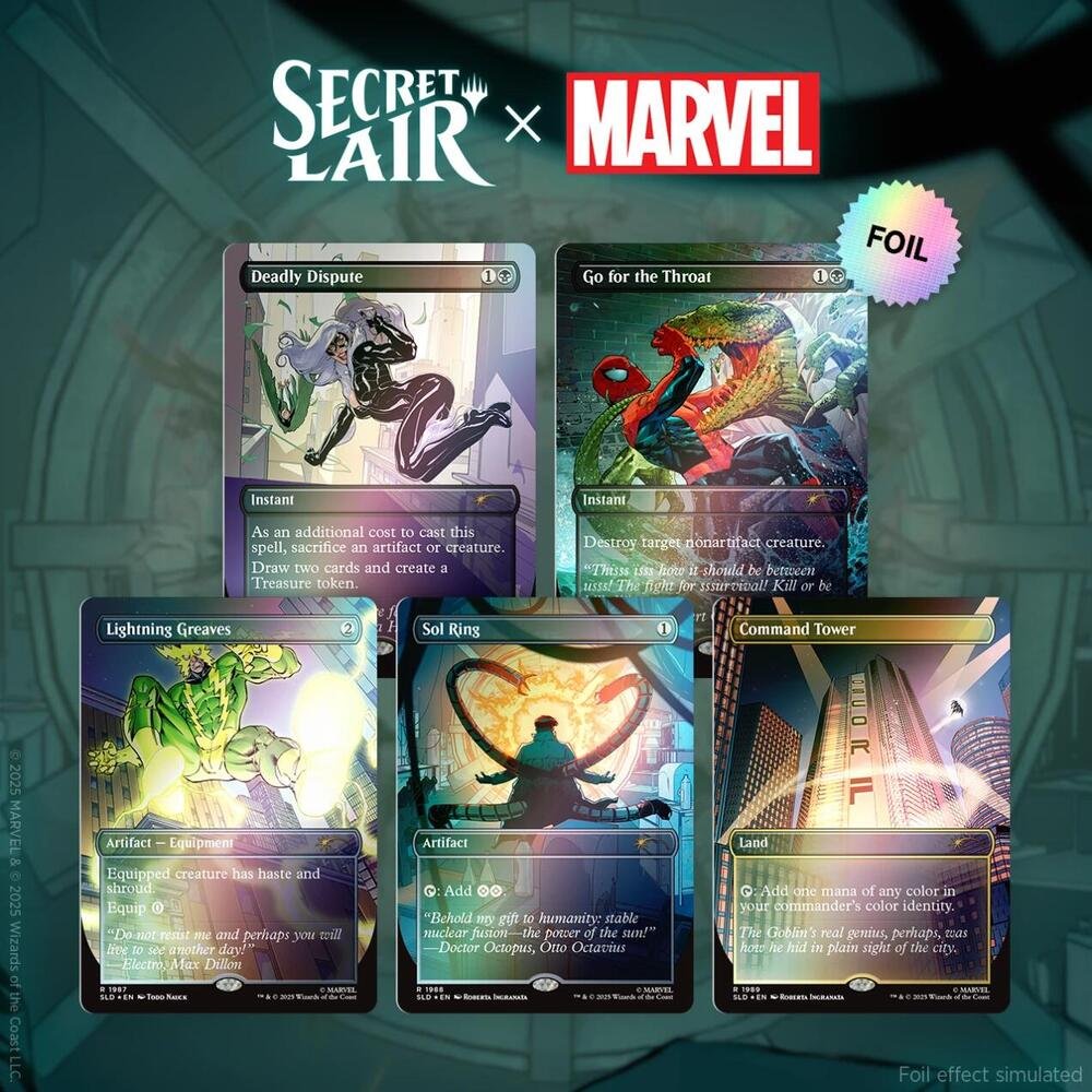 MTG Secret Lair X Marvel Spider Man Villainous Plots Rainbow Foil Magic The Gathering Cards Pack