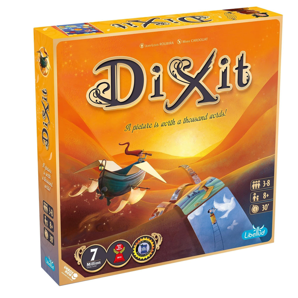 Dixit Board Game - The Award-Winning Game of Imagination and Creativity! Fun Family Storytelling Game for Kids & Adults, Ages 8+, 3-6 Players, 30