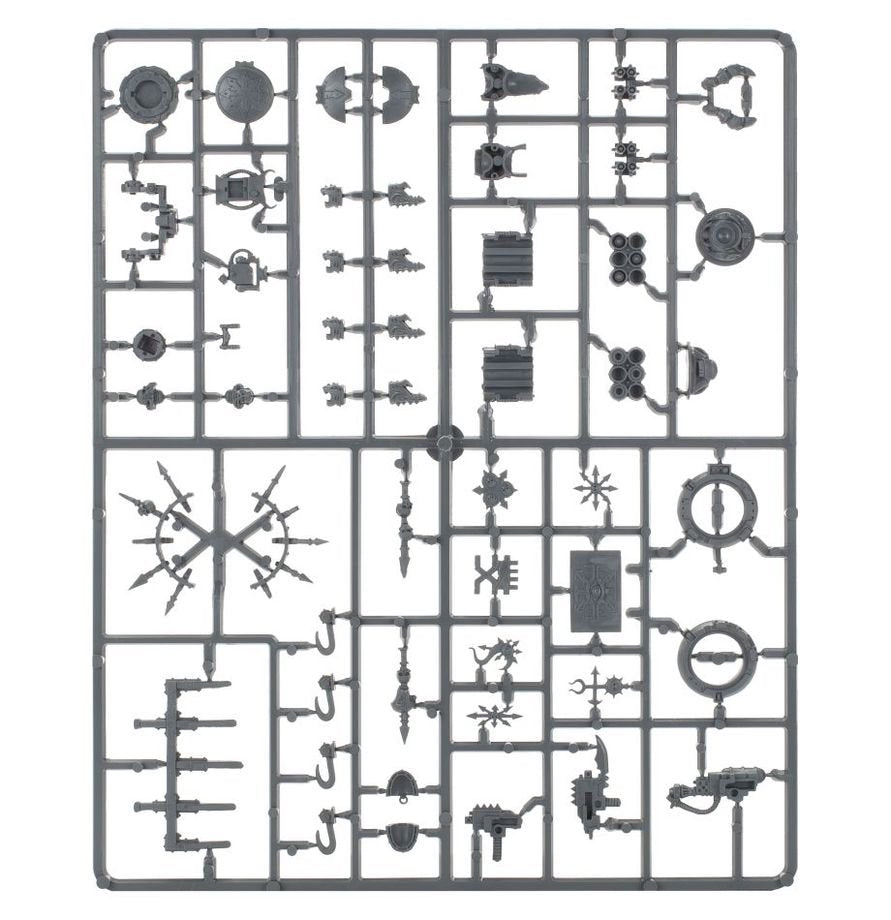 Warhammer 40,000 Chaos Rhino Chaos Space Marines Chaos Rhino Vehicle Kit for Warhammer 40K – Customizable Plastic Transport with Weapon & Cosmetic